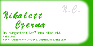 nikolett czerna business card